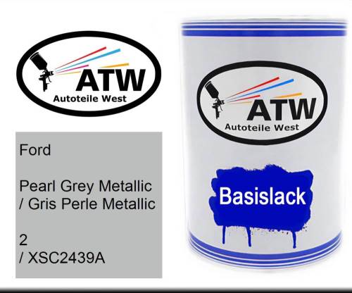 Ford, Pearl Grey Metallic / Gris Perle Metallic, 2 / XSC2439A: 500ml Lackdose, von ATW Autoteile West.